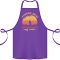 Fishing Mom Like a Normal but Cooler Cotton Apron 100% Organic Purple
