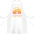 Fishing Mom Like a Normal but Cooler Cotton Apron 100% Organic White