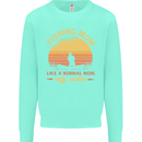 Fishing Mom Like a Normal but Cooler Kids Sweatshirt Jumper Peppermint