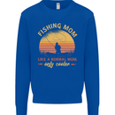 Fishing Mom Like a Normal but Cooler Kids Sweatshirt Jumper Royal Blue