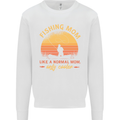 Fishing Mom Like a Normal but Cooler Kids Sweatshirt Jumper White