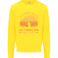 Fishing Mom Like a Normal but Cooler Kids Sweatshirt Jumper Yellow