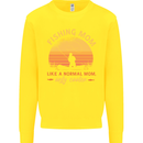 Fishing Mom Like a Normal but Cooler Kids Sweatshirt Jumper Yellow