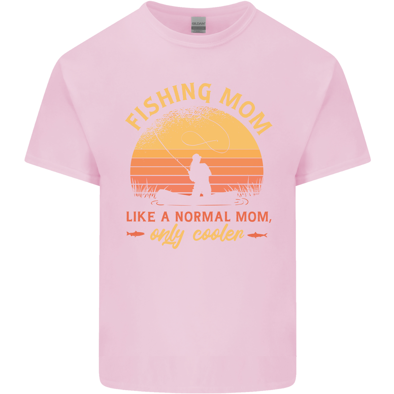 Fishing Mom Like a Normal but Cooler Kids T-Shirt Childrens Light Pink