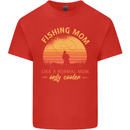 Fishing Mom Like a Normal but Cooler Kids T-Shirt Childrens Red