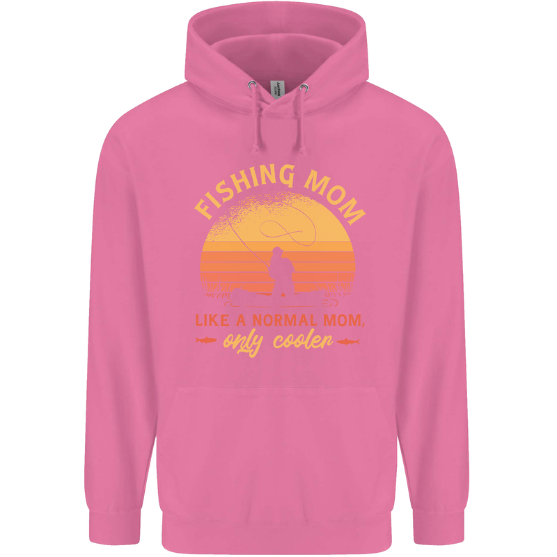 Fishing Mom Like a Normal but Cooler Mens 80% Cotton Hoodie Azelea