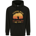 Fishing Mom Like a Normal but Cooler Mens 80% Cotton Hoodie Black