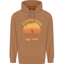 Fishing Mom Like a Normal but Cooler Mens 80% Cotton Hoodie Caramel Latte