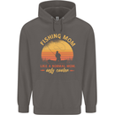 Fishing Mom Like a Normal but Cooler Mens 80% Cotton Hoodie Charcoal