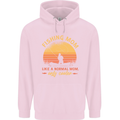 Fishing Mom Like a Normal but Cooler Mens 80% Cotton Hoodie Light Pink