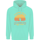 Fishing Mom Like a Normal but Cooler Mens 80% Cotton Hoodie Peppermint