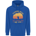 Fishing Mom Like a Normal but Cooler Mens 80% Cotton Hoodie Royal Blue