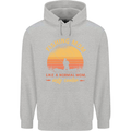Fishing Mom Like a Normal but Cooler Mens 80% Cotton Hoodie Sports Grey