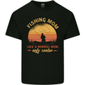 Fishing Mom Like a Normal but Cooler Mens Cotton T-Shirt Tee Top Black