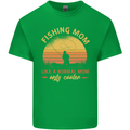 Fishing Mom Like a Normal but Cooler Mens Cotton T-Shirt Tee Top Irish Green