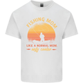 Fishing Mom Like a Normal but Cooler Mens Cotton T-Shirt Tee Top White