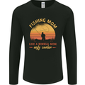 Fishing Mom Like a Normal but Cooler Mens Long Sleeve T-Shirt Black