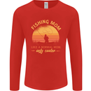 Fishing Mom Like a Normal but Cooler Mens Long Sleeve T-Shirt Red