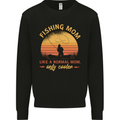 Fishing Mom Like a Normal but Cooler Mens Sweatshirt Jumper Black