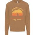 Fishing Mom Like a Normal but Cooler Mens Sweatshirt Jumper Caramel Latte