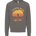 Fishing Mom Like a Normal but Cooler Mens Sweatshirt Jumper Charcoal