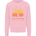 Fishing Mom Like a Normal but Cooler Mens Sweatshirt Jumper Light Pink