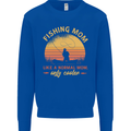Fishing Mom Like a Normal but Cooler Mens Sweatshirt Jumper Royal Blue