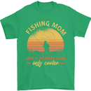 Fishing Mom Like a Normal but Cooler Mens T-Shirt 100% Cotton Irish Green
