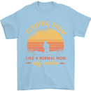 Fishing Mom Like a Normal but Cooler Mens T-Shirt 100% Cotton Light Blue