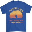 Fishing Mom Like a Normal but Cooler Mens T-Shirt 100% Cotton Royal Blue