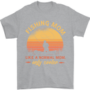 Fishing Mom Like a Normal but Cooler Mens T-Shirt 100% Cotton Sports Grey