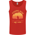 Fishing Mom Like a Normal but Cooler Mens Vest Tank Top Red