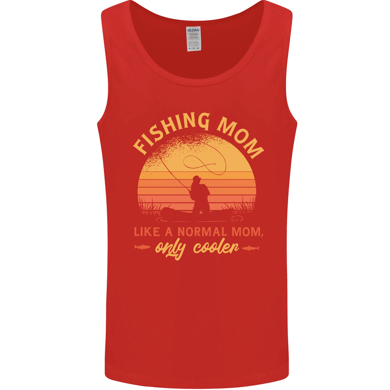 Fishing Mom Like a Normal but Cooler Mens Vest Tank Top Red