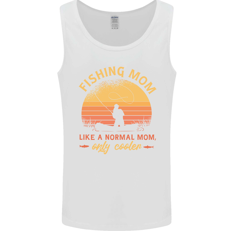 Fishing Mom Like a Normal but Cooler Mens Vest Tank Top White