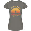 Fishing Mom Like a Normal but Cooler Womens Petite Cut T-Shirt Charcoal