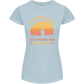 Fishing Mom Like a Normal but Cooler Womens Petite Cut T-Shirt Light Blue