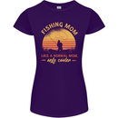 Fishing Mom Like a Normal but Cooler Womens Petite Cut T-Shirt Purple