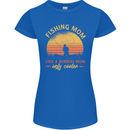 Fishing Mom Like a Normal but Cooler Womens Petite Cut T-Shirt Royal Blue