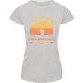 Fishing Mom Like a Normal but Cooler Womens Petite Cut T-Shirt Sports Grey