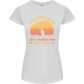 Fishing Mom Like a Normal but Cooler Womens Petite Cut T-Shirt White