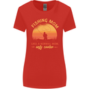 Fishing Mom Like a Normal but Cooler Womens Wider Cut T-Shirt Red