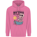 Fishing My Fish Will Come Funny Fisherman Childrens Kids Hoodie Azalea