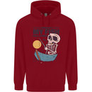 Fishing My Fish Will Come Funny Fisherman Childrens Kids Hoodie Red
