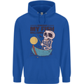 Fishing My Fish Will Come Funny Fisherman Childrens Kids Hoodie Royal Blue