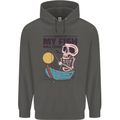 Fishing My Fish Will Come Funny Fisherman Childrens Kids Hoodie Storm Grey