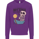 Fishing My Fish Will Come Funny Fisherman Kids Sweatshirt Jumper Purple