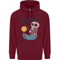 Fishing My Fish Will Come Funny Fisherman Mens 80% Cotton Hoodie Maroon