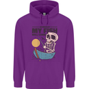 Fishing My Fish Will Come Funny Fisherman Mens 80% Cotton Hoodie Purple