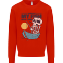 Fishing My Fish Will Come Funny Fisherman Mens Sweatshirt Jumper Bright Red