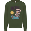 Fishing My Fish Will Come Funny Fisherman Mens Sweatshirt Jumper Forest Green